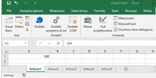 Pokaz naszej funkcji w programie Excel 2019